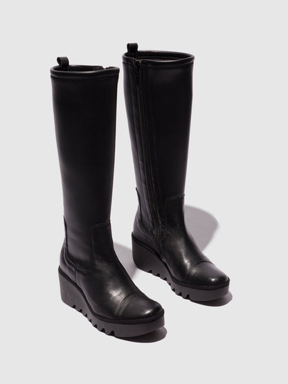 Botins em pele e tecido FLY London BUDI preto