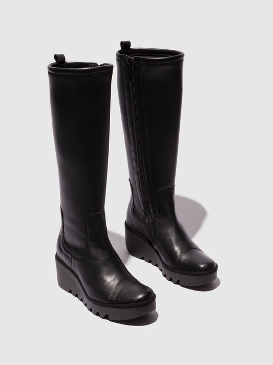Botins em pele e tecido FLY London BUDI preto