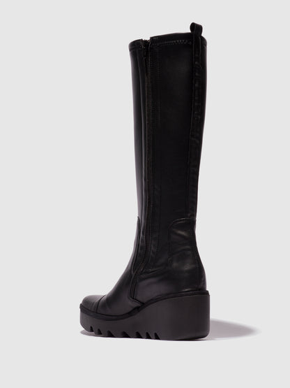 Botins em pele e tecido FLY London BUDI preto