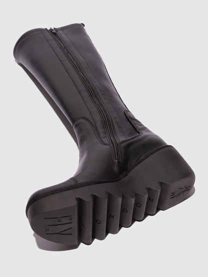 Botins em pele e tecido FLY London BUDI preto
