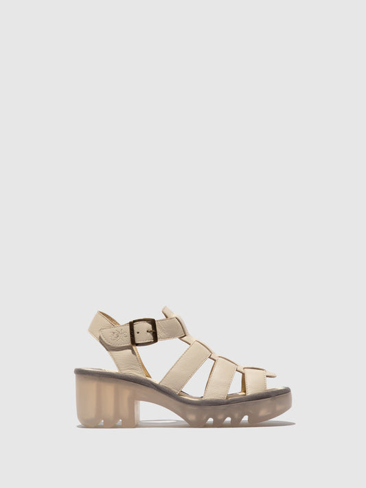 Sandálias em pele FLY London TERF offwhite