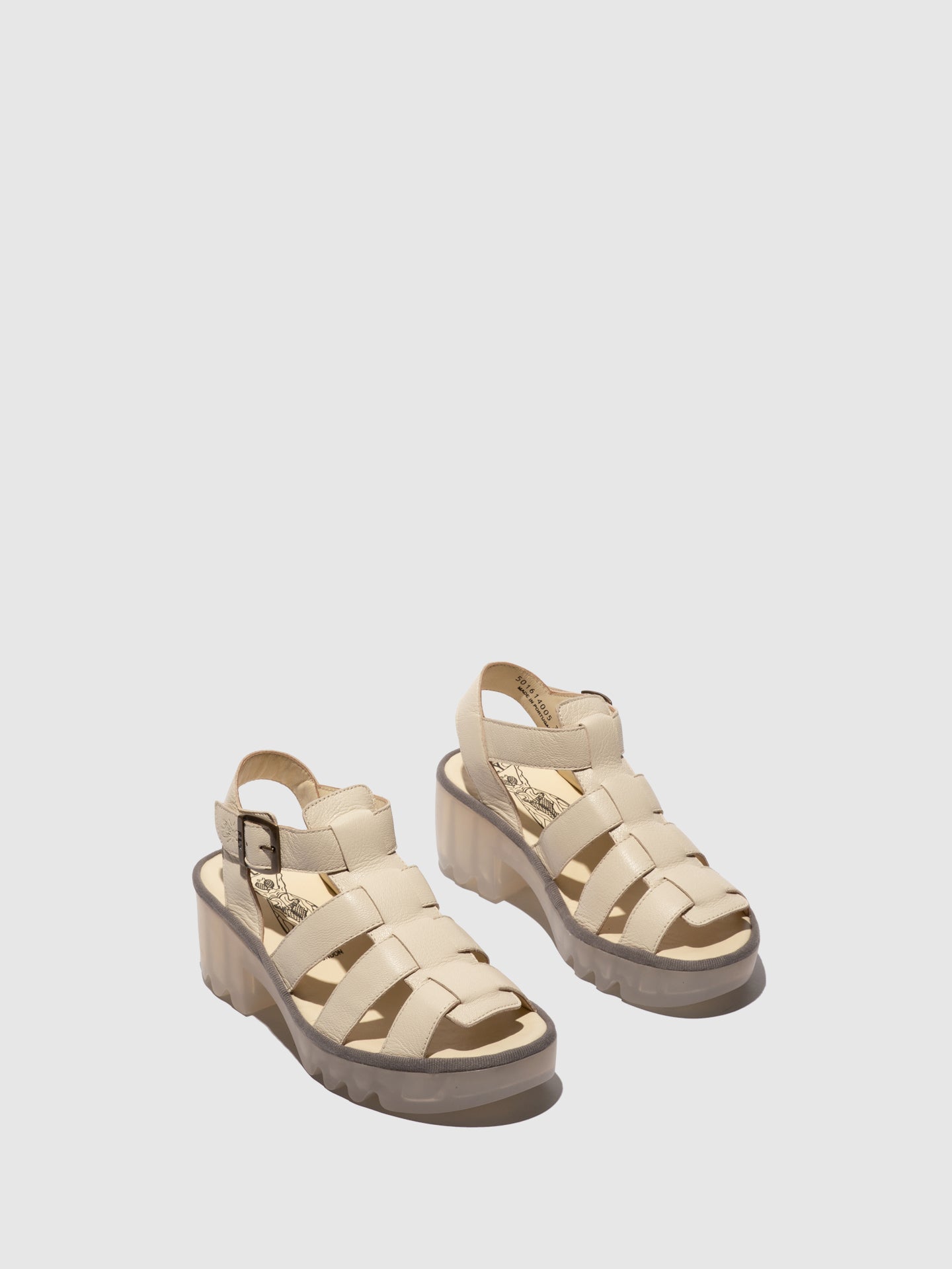 Sandálias em pele FLY London TERF offwhite