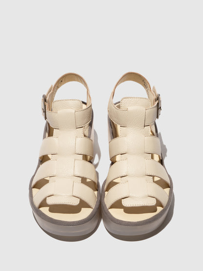 Sandálias em pele FLY London TERF offwhite
