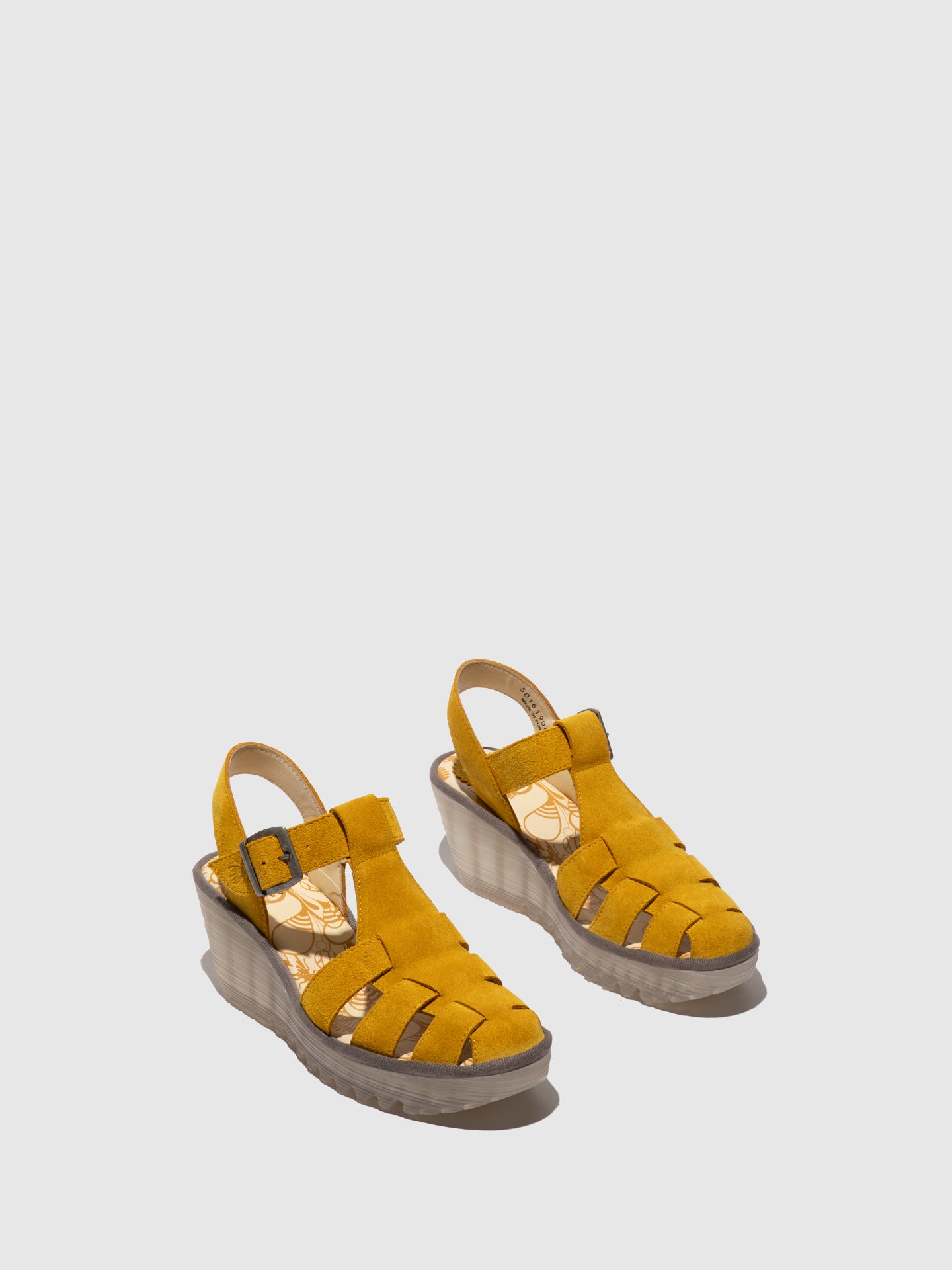 Sandálias em pele FLY London YERU amarelo
