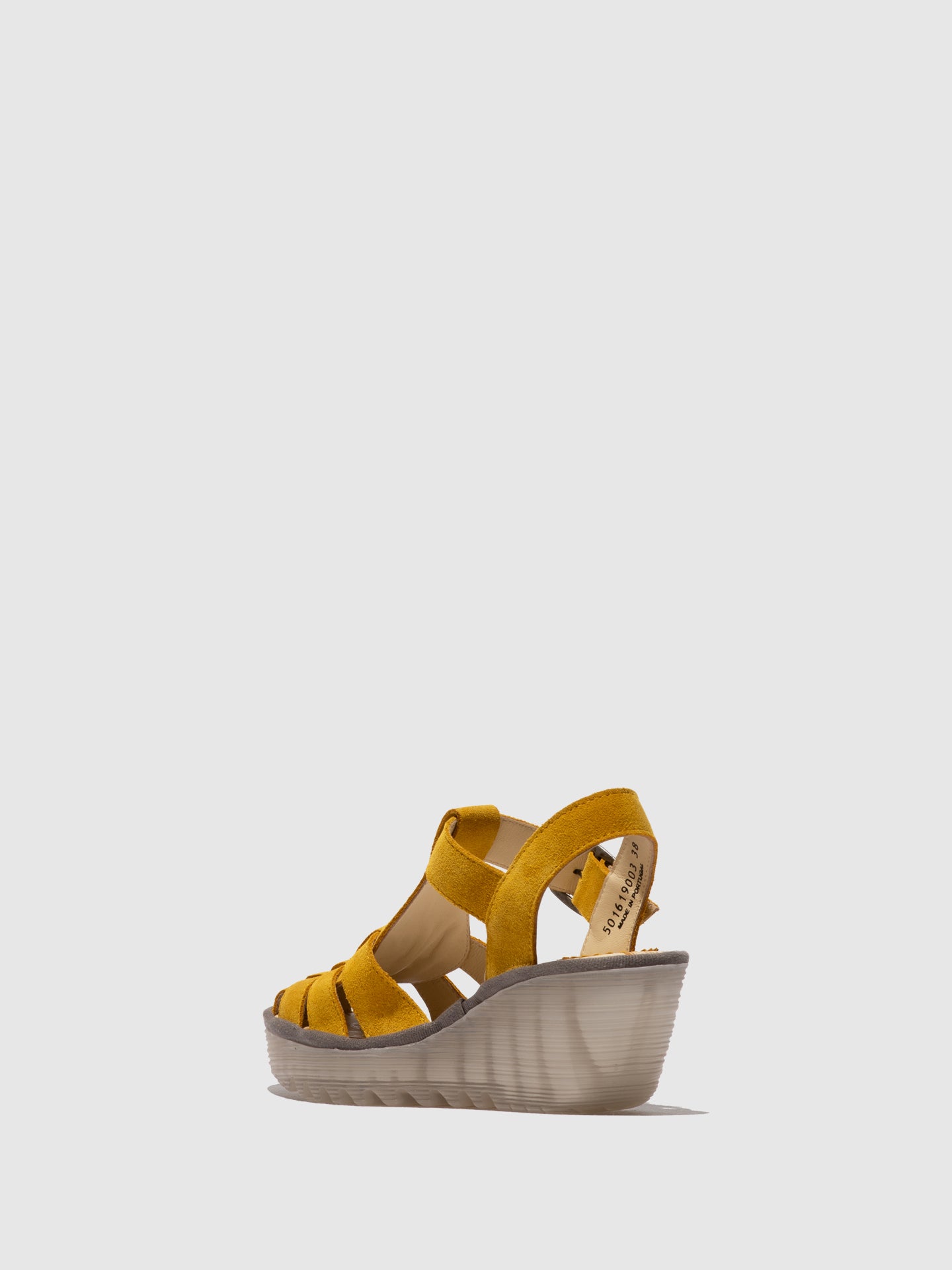 Sandálias em pele FLY London YERU amarelo