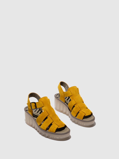Sandálias em pele FLY London BAIC amarelo