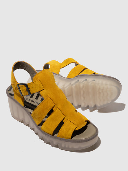 Sandálias em pele FLY London BAIC amarelo