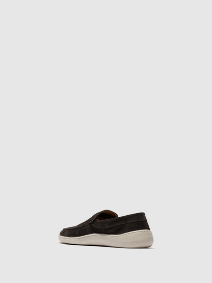 Mocassins em pele camurça FLY London COFY azul escuro