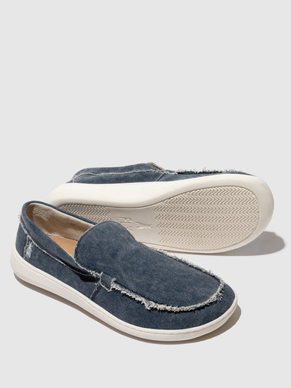 Mocassins em ganga FLY London COFY azul