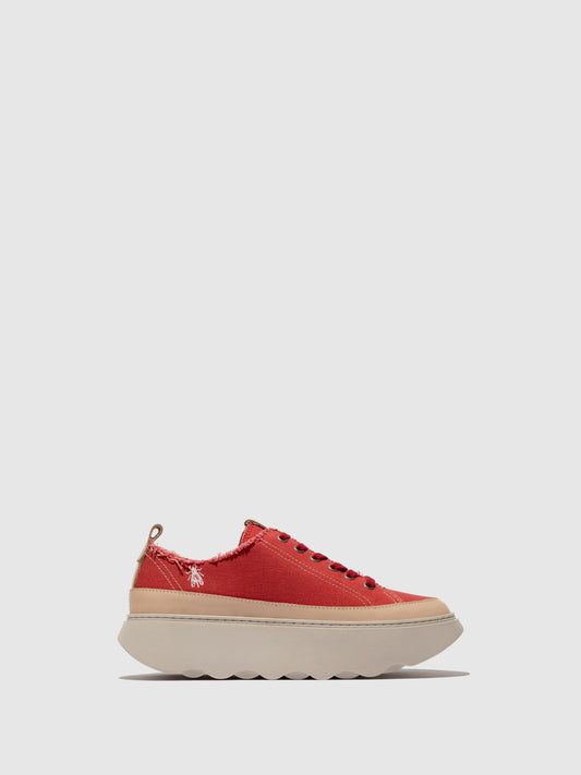 Sapatilhas em algodão reciclado FLY London FEBY vermelho natural