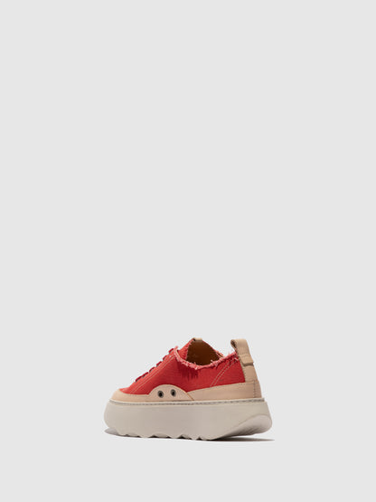 Sapatilhas em algodão reciclado FLY London FEBY vermelho natural