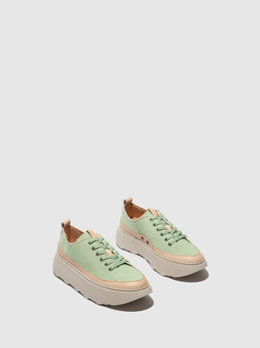 Sapatilhas em algodão reciclado FLY London FEBY menta natural