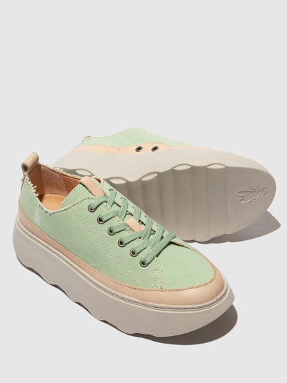 Sapatilhas em algodão reciclado FLY London FEBY menta natural