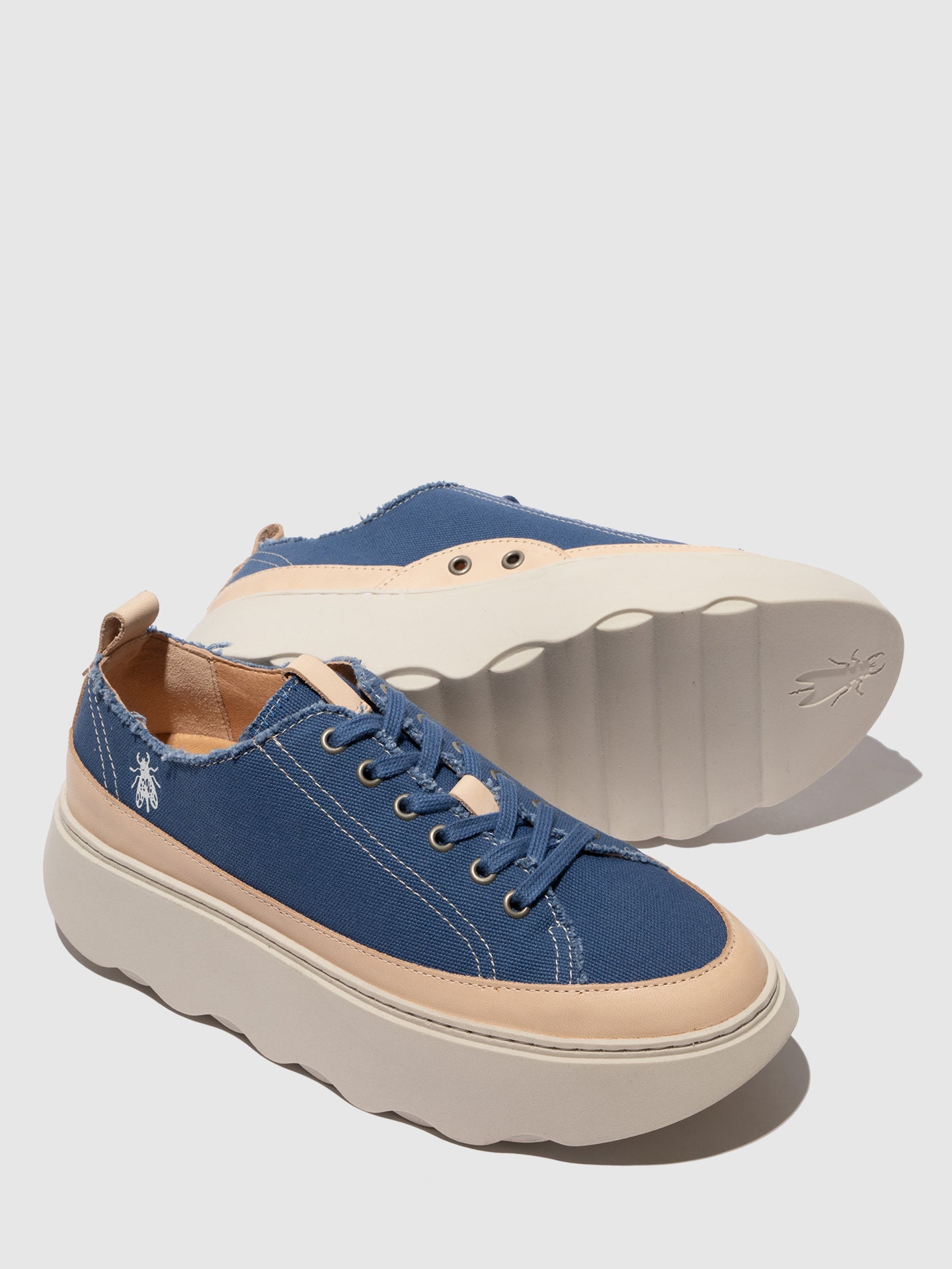 Sapatilhas em algodão reciclado FLY London FEBY jeans natural