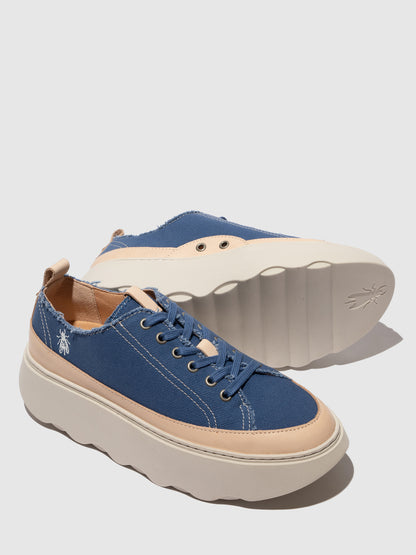 Sapatilhas em algodão reciclado FLY London FEBY jeans natural