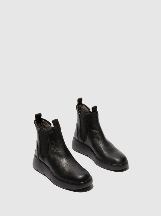 Botins em pele FLY London JERV preto