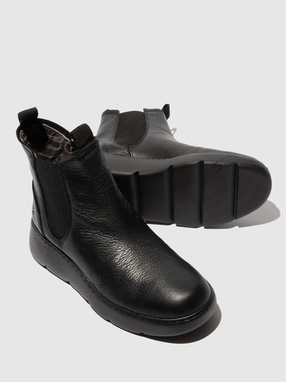 Botins em pele FLY London JERV preto