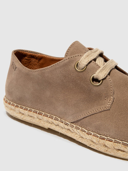 Alpercatas com atacadores em pele camurça FLY London SLIN taupe