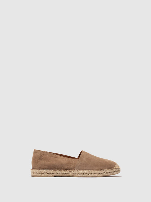 Alpercatas em pele camurça FLY London SIKI taupe