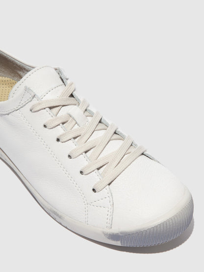 Sapatilhas com atacadores em pele suave Softinos ISLA154SOF branco