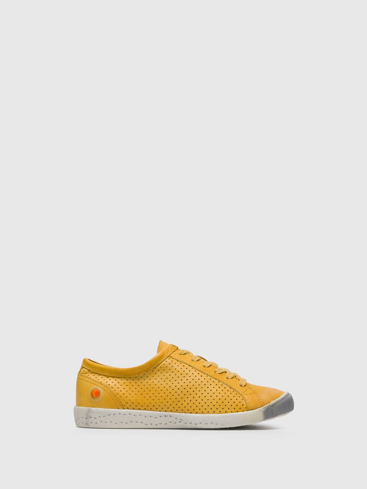 Sapatilhas com atacadores em pele suave Softinos ICA388SOF amarelo