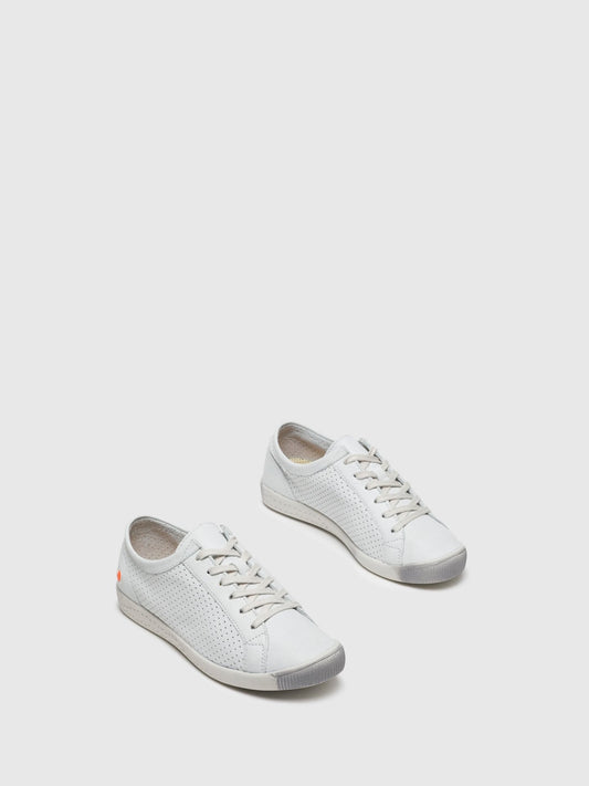 Sapatilhas com atacadores em pele suave Softinos ICA388SOF branco