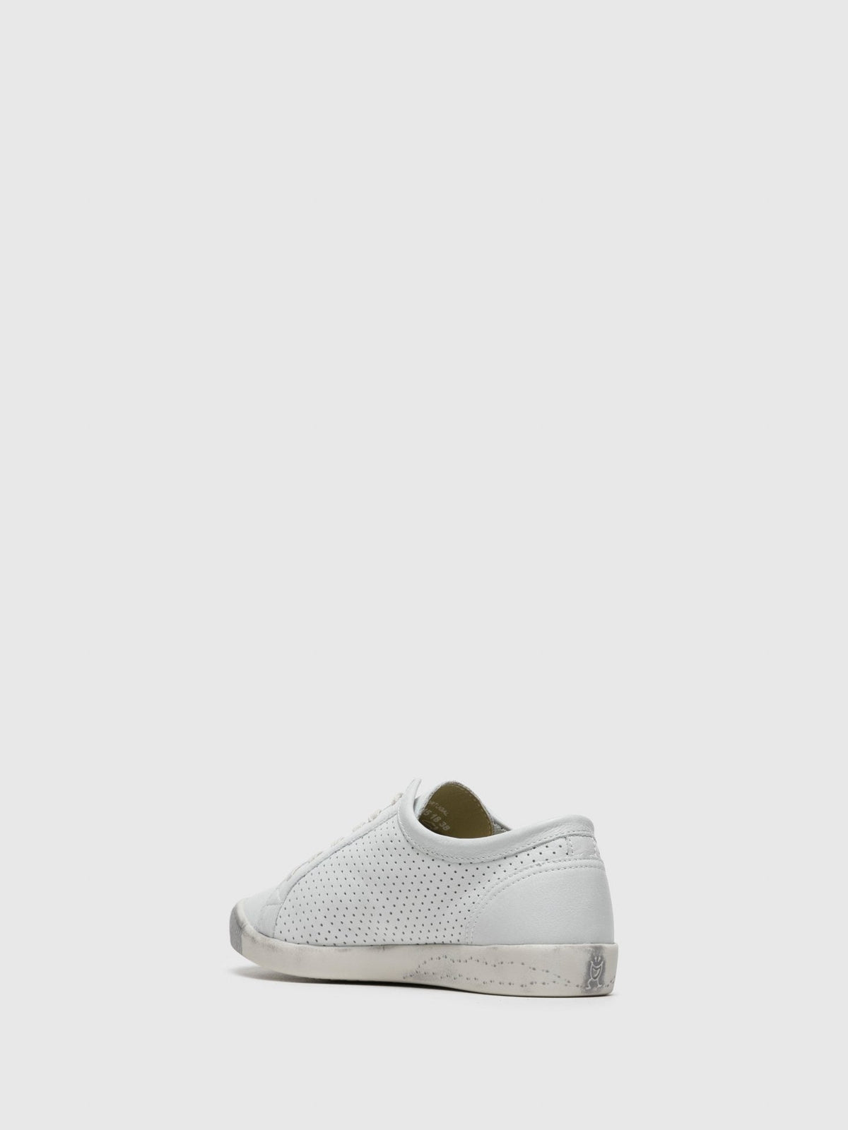 Sapatilhas com atacadores em pele suave Softinos ICA388SOF branco