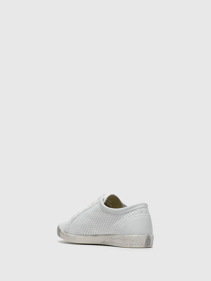 Sapatilhas com atacadores em pele suave Softinos ICA388SOF branco
