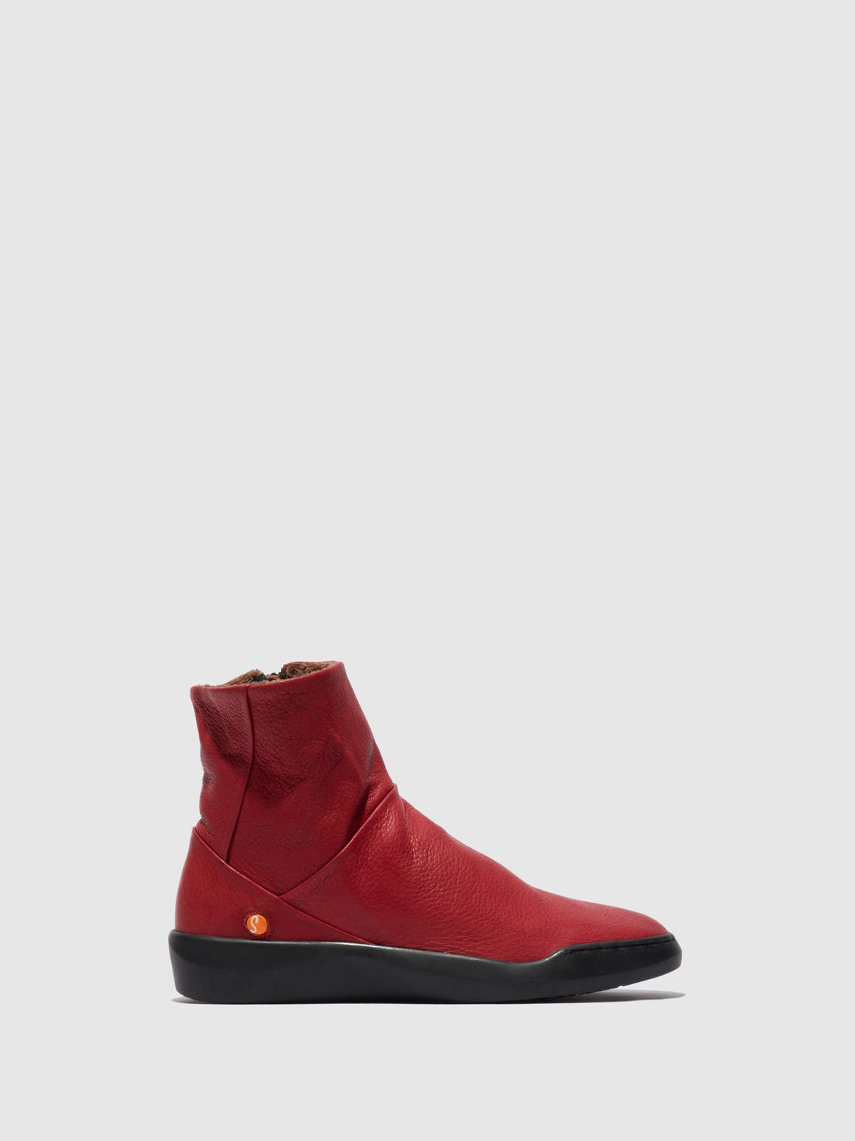 Botins com fecho em pele suave Softinos BLER550SOF vermelho