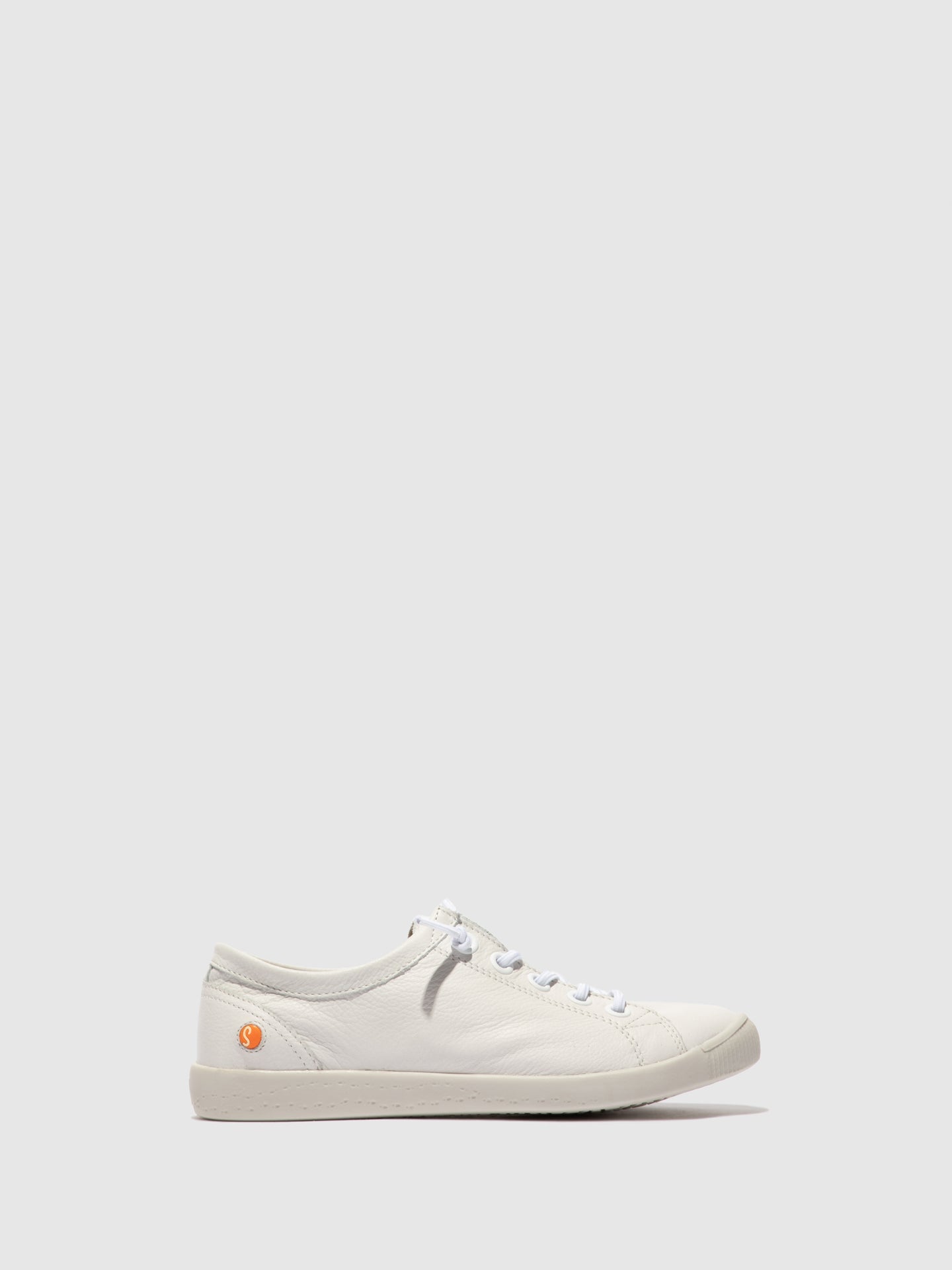 Sapatilhas com elásticos em pele suave Softinos ISLAII smooth branco