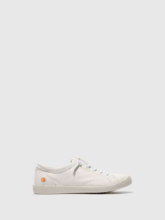 Sapatilhas com elásticos em pele suave Softinos ISLAII smooth branco