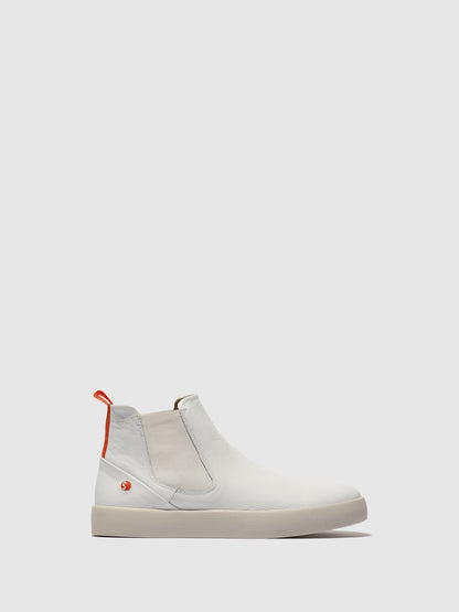 Botins Chelsea em pele suave Softinos RYKE branco