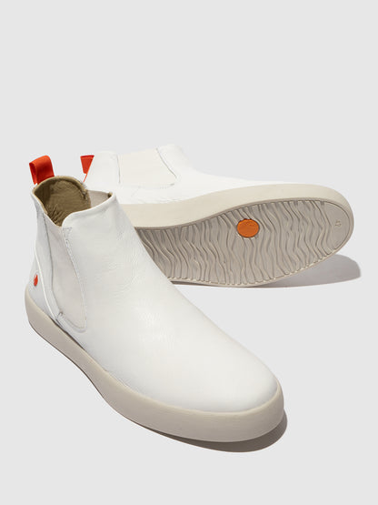 Botins Chelsea em pele suave Softinos RYKE branco