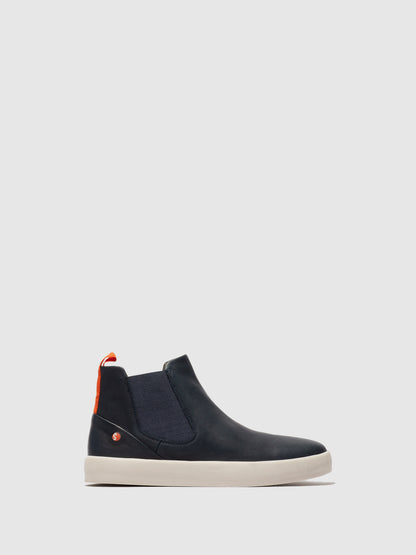 Botins Chelsea em pele suave Softinos RYKE azul-marinho