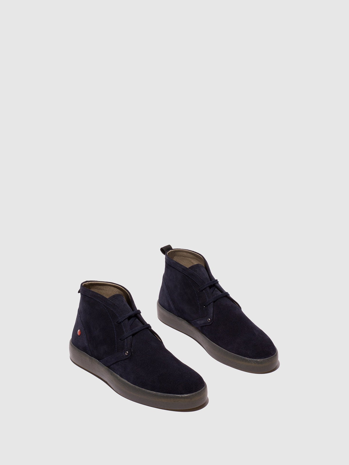 Botins com atacadores em pele suave Softinos RUSK704SOF azul-marinho