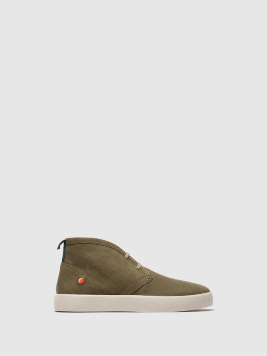 Botins em pele suave Softinos RUSK verde militar lavado