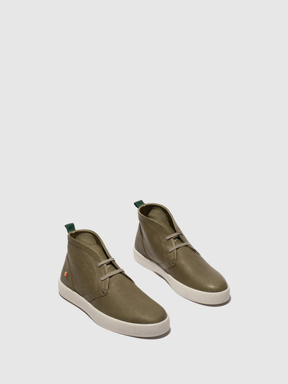 Botins em pele suave Softinos RUSK verde militar lavado