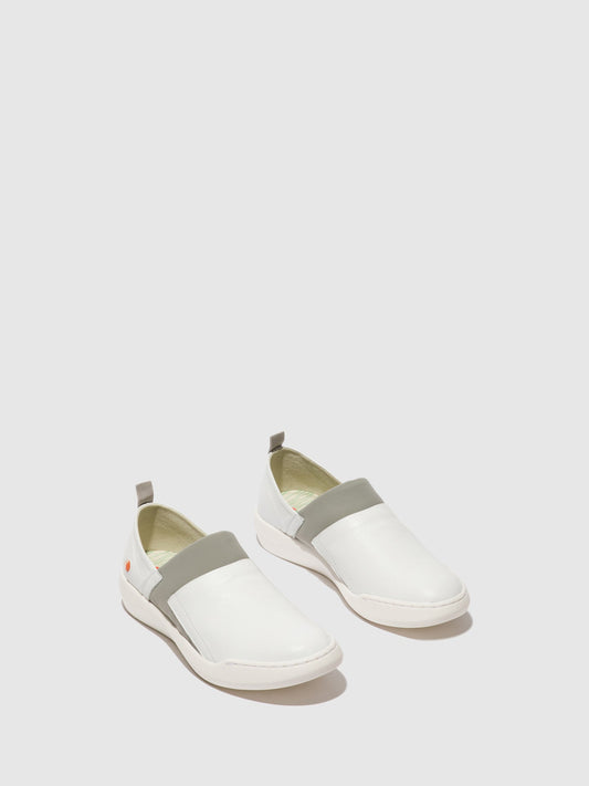 Sapatos sem atacadores em pele suave Softinos BAJU709SOF branco/cinza
