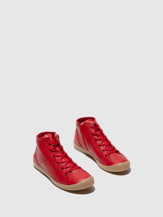 Botins em pele suave Softinos vermelho cereja
