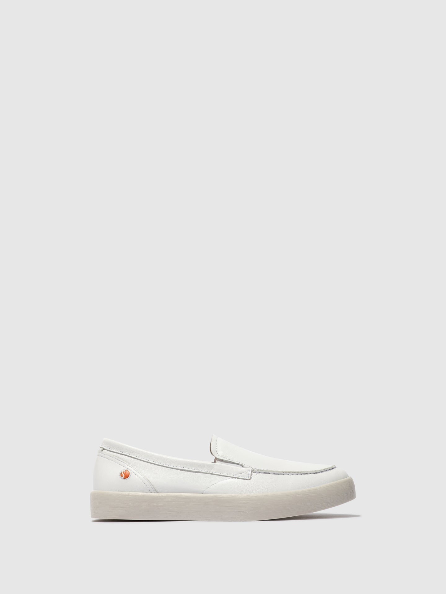 Mocassins de conforto em pele suave Softinos RUSY branco