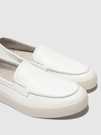 Mocassins de conforto em pele suave Softinos RUSY branco