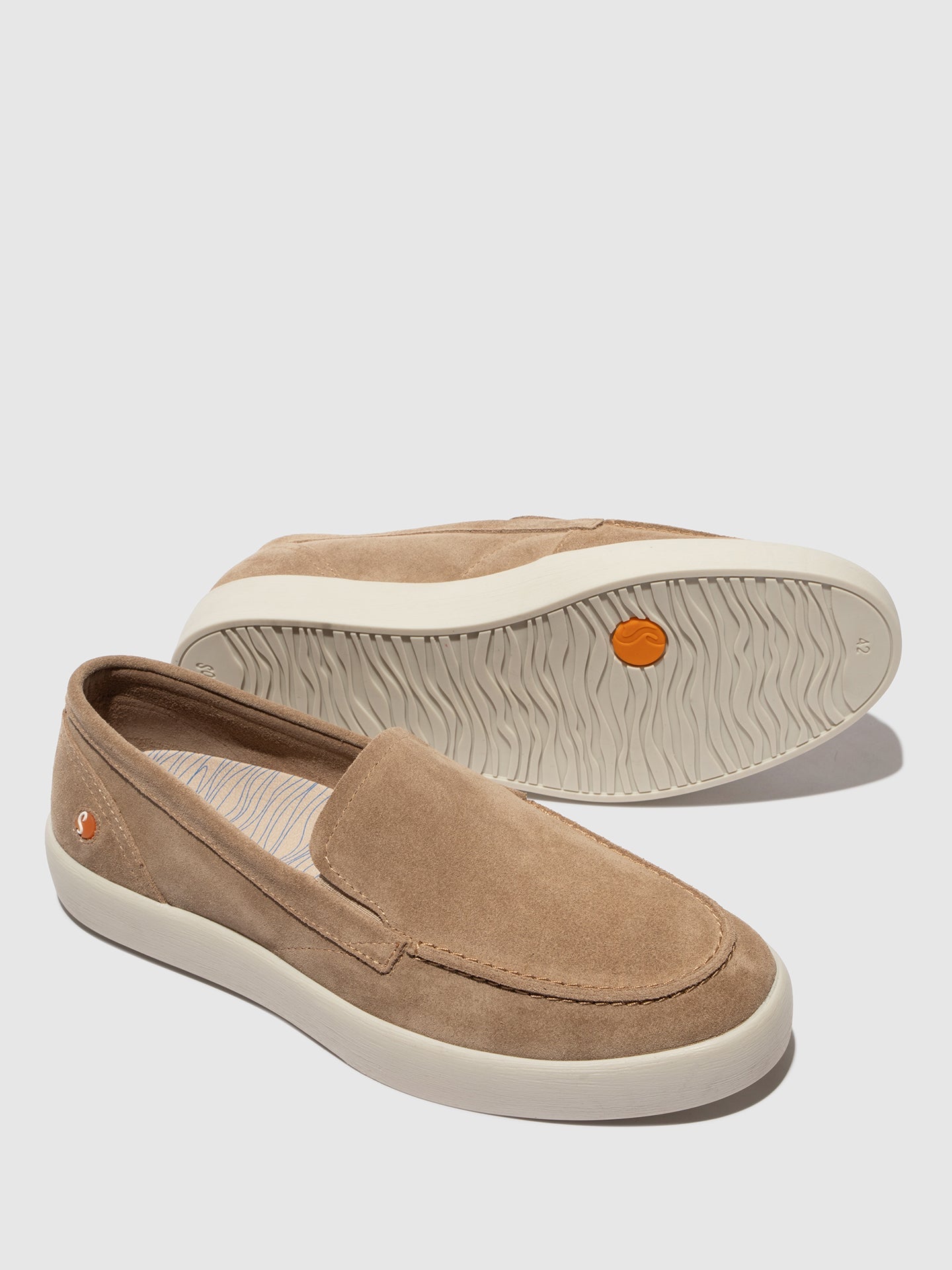 Mocassins de conforto em pele suave Softinos RUSY taupe