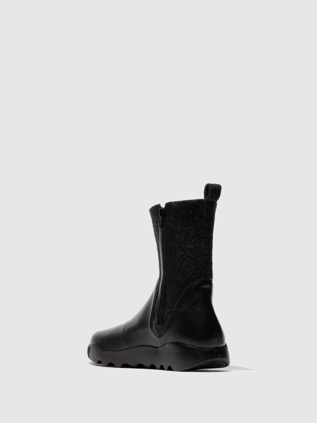 Botins com fecho em pele suave Softinos WUMI773SOF preto/feltro antracite