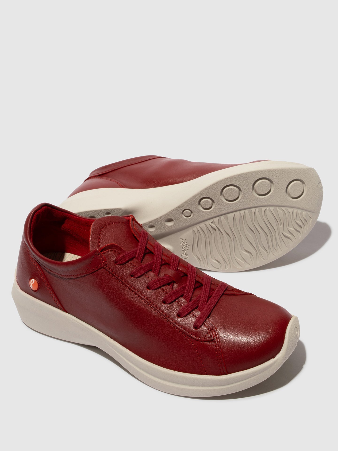 Sapatilhas em pele suave Softinos GAJI vermelho