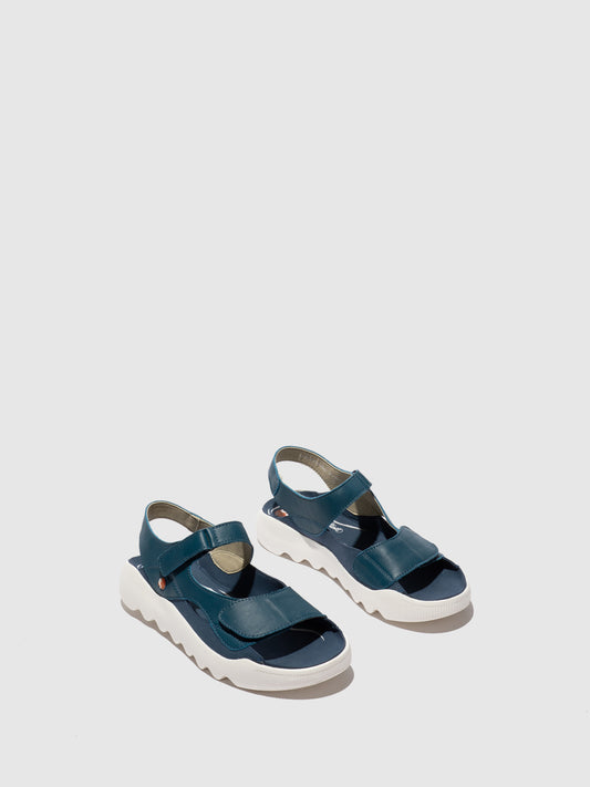 Sandálias em pele suave Softinos WIAL azul denim