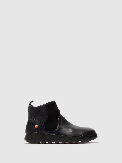 Botins com elásticos em pele suave Softinos WARY802SOF azul-marinho