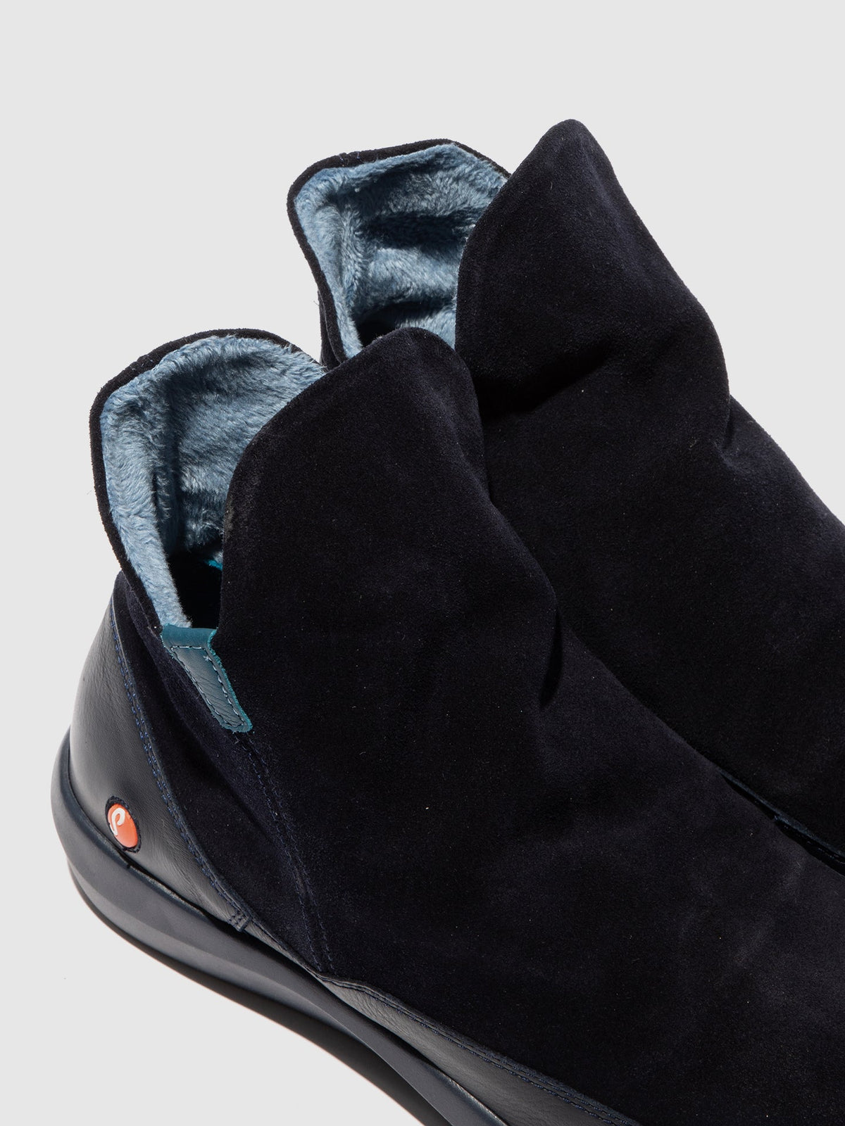 Botins com fecho em pele suave Softinos BUDY805SOF azul-marinho/azul denim