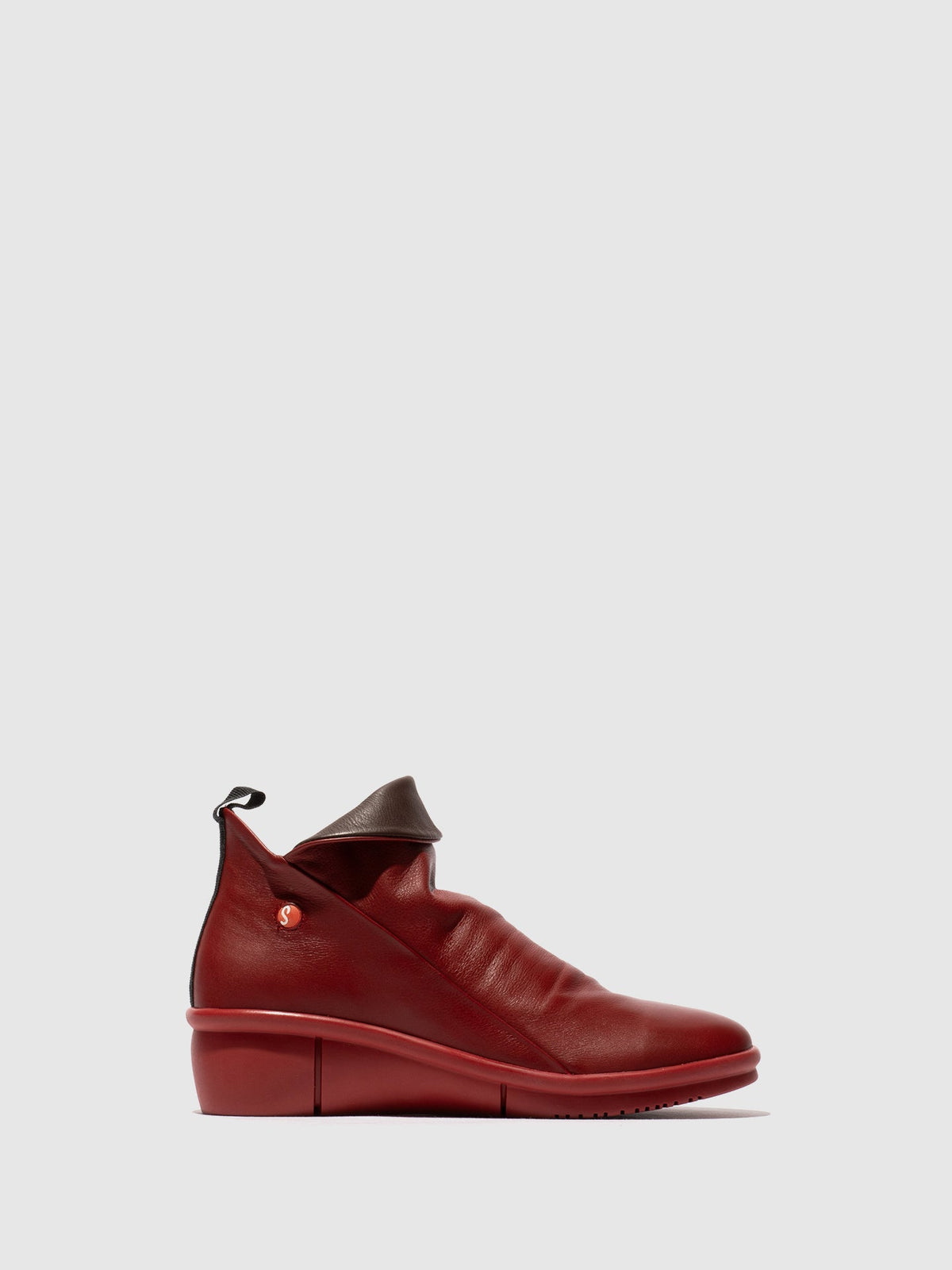 Botins com fecho em pele suave Softinos RARA808SOF vermelho