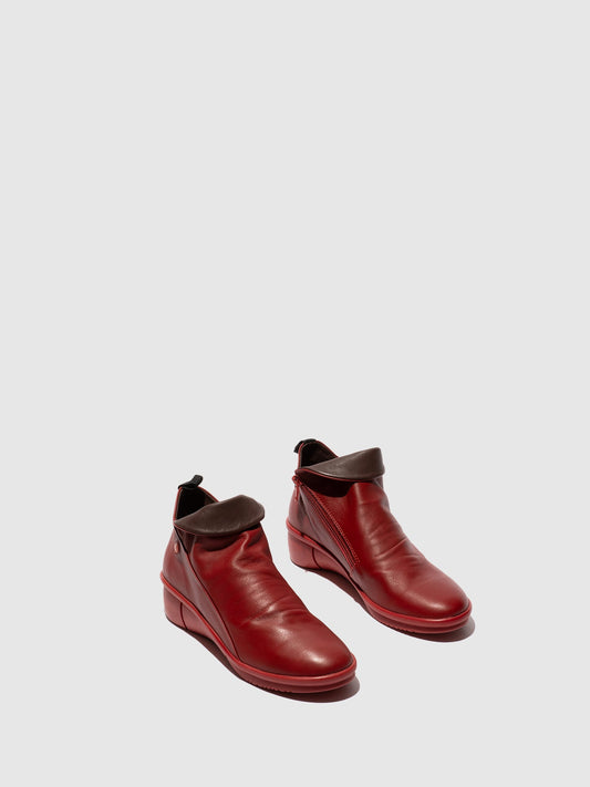Botins com fecho em pele suave Softinos RARA808SOF vermelho