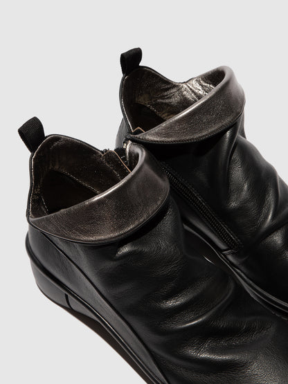 Botins em pele suave Softinos RARA preto